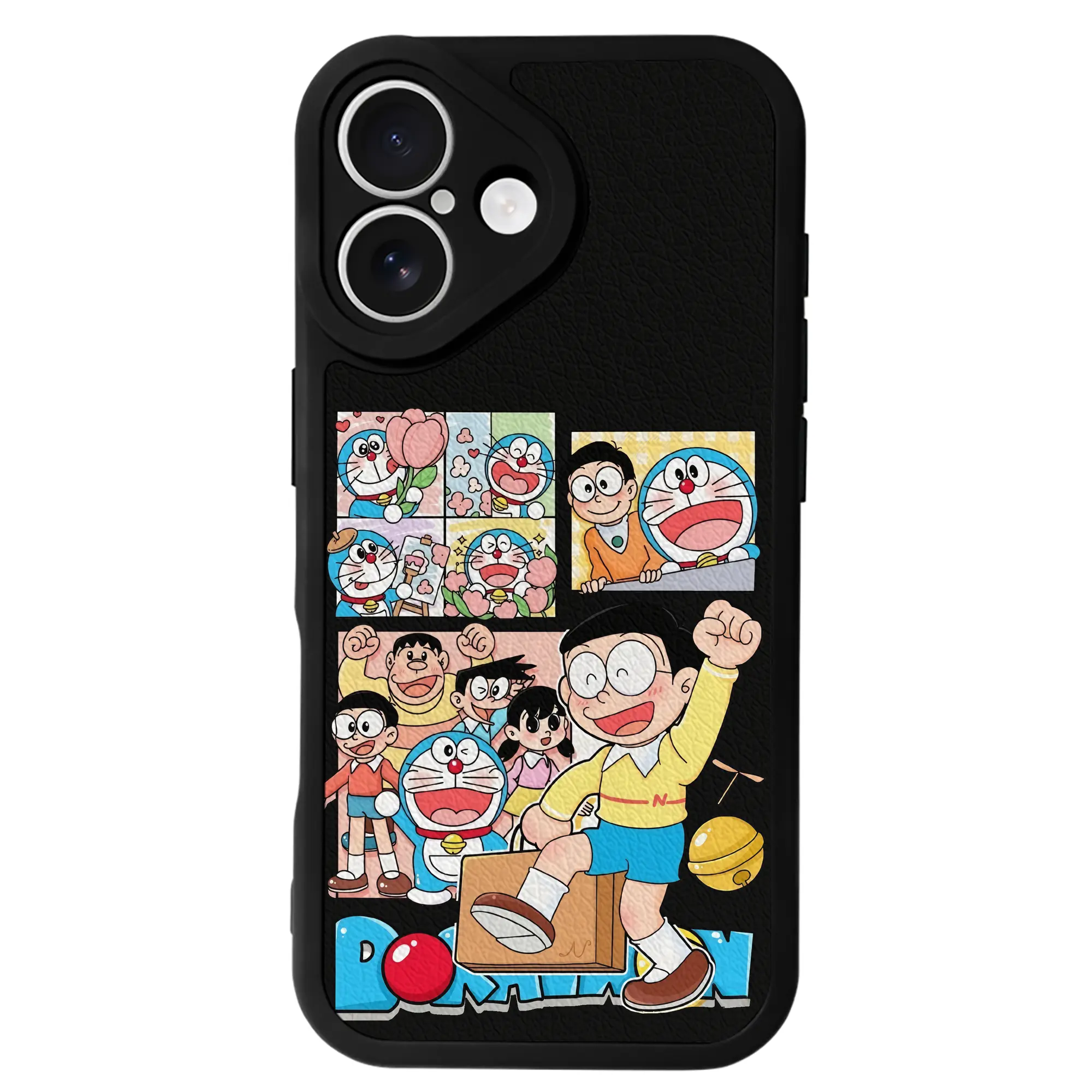 ドラえもん グッズドラえもん - IPhone 16シリーズ対応 ・ シリコンスマホケース ・ レザー調 ・ 高精度フィット ・ 耐衝撃 ・ ワイヤレス充電対応 ・ 精密カット